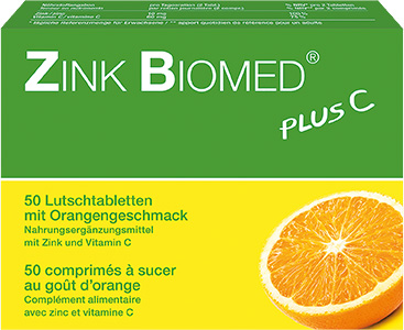 Zink Biomed® plus C 50 mit Orangengeschmack